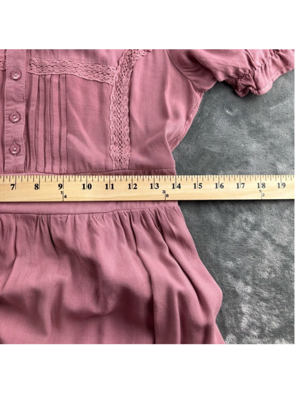 Baltic Born Dress Women's M Maxi Cottagecore Ruffle Romantic Smocked Pink Boho - Picture 11 of 15